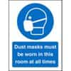 Mandatory Sign Dust Masks Plastic Blue, White 30 x 20 cm
