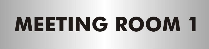 Sign Meeting Room 1 Adhesive Acrylic 4.5 x 19 cm