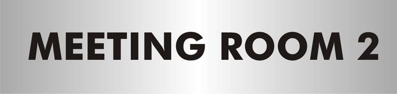 Sign Meeting Room 2 Adhesive Acrylic 4.5 x 19 cm