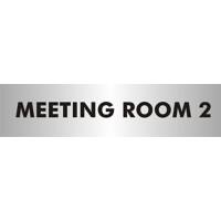 Office Sign Meeting Room 2 acrylic Silver 4.5 x 19 cm