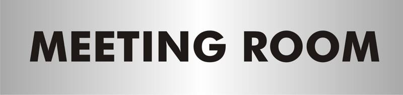 Sign Meeting Room Adhesive Acrylic 4.5 x 19 cm