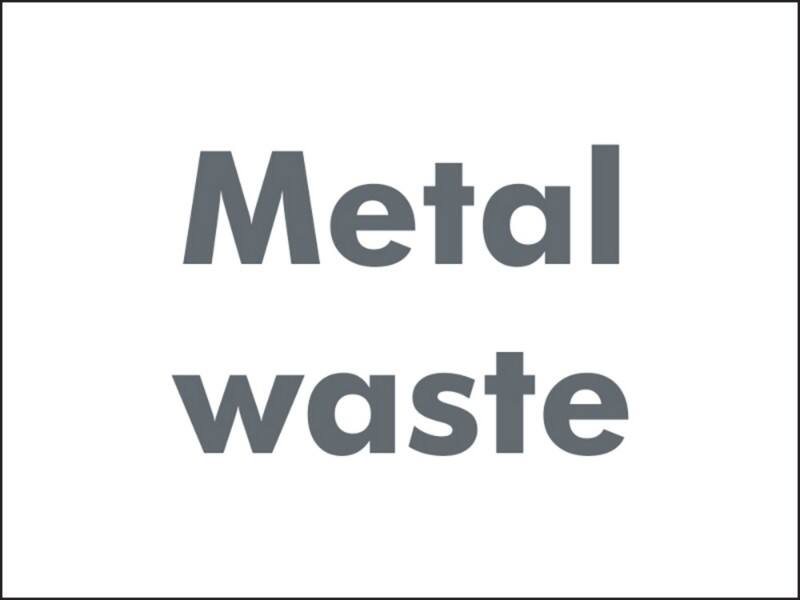 Information Sign Metal Waste Freestanding Corrugated Board 45 x 60 cm