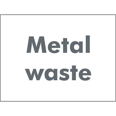 Site Sign Metal Waste PVC 45 x 60 cm