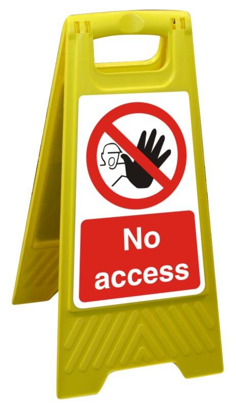 Warning Sign No Access Freestanding PP (Polypropylene) 60 x 30 cm