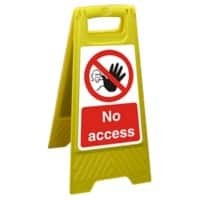 Warning Sign No Access Freestanding PP (Polypropylene) 60 x 30 cm
