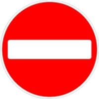 Road Sign No Entry Aluminium Composite 45 x 45 cm