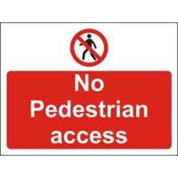 Information Sign No Pedestrians Freestanding PVC (Polyvinyl Chloride) 45 x 60 cm