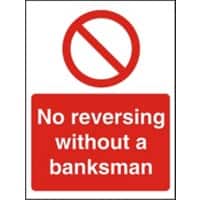 Information Sign No Reversing Adhesive Plastic 60 x 40 cm