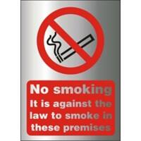 Warning Sign No Smoking Adhesive Acrylic 20 x 15 cm