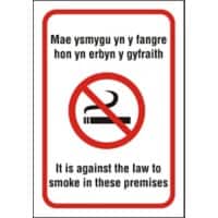 Prohibition Sign No Smoking Plastic 23 x 16 cm