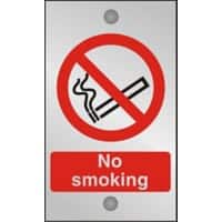 Warning Sign No Smoking Adhesive Acrylic 20 x 12 cm