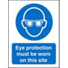 Mandatory Sign Eye Protection on This Site Plastic 20 x 15 cm