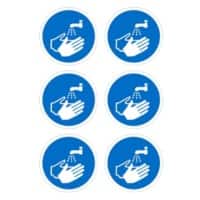 Mandatory Sign Wash Hands Adhesive Plastic