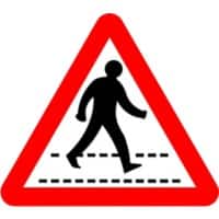 Road Sign Pedestrian Crossing Wall Mounted ACM (Aluminium Composite Material) 45 x 45 cm