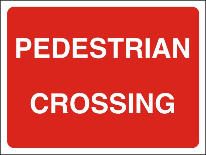 Information Sign Pedestrian Crossing Freestanding Corrugated Board 45 x 60 cm