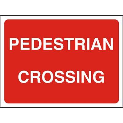 Site Sign Pedestrian Crossing Fluted board 45 x 60 cm