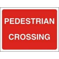 Information Sign Pedestrian Crossing Freestanding PVC (Polyvinyl Chloride) 45 x 60 cm