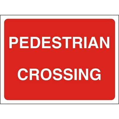 Site Sign Pedestrian Crossing PVC Red, White 45 x 60 cm