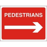 Site Sign Pedestrians Right Fluted board 45 x 60 cm