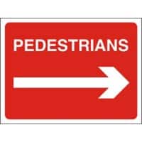 Information Sign Pedestrians Right Freestanding PVC (Polyvinyl Chloride) 45 x 60 cm
