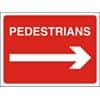 Site Sign Pedestrians Right PVC 45 x 60 cm