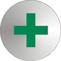 Sign First Aid Adhesive Stainless Steel
