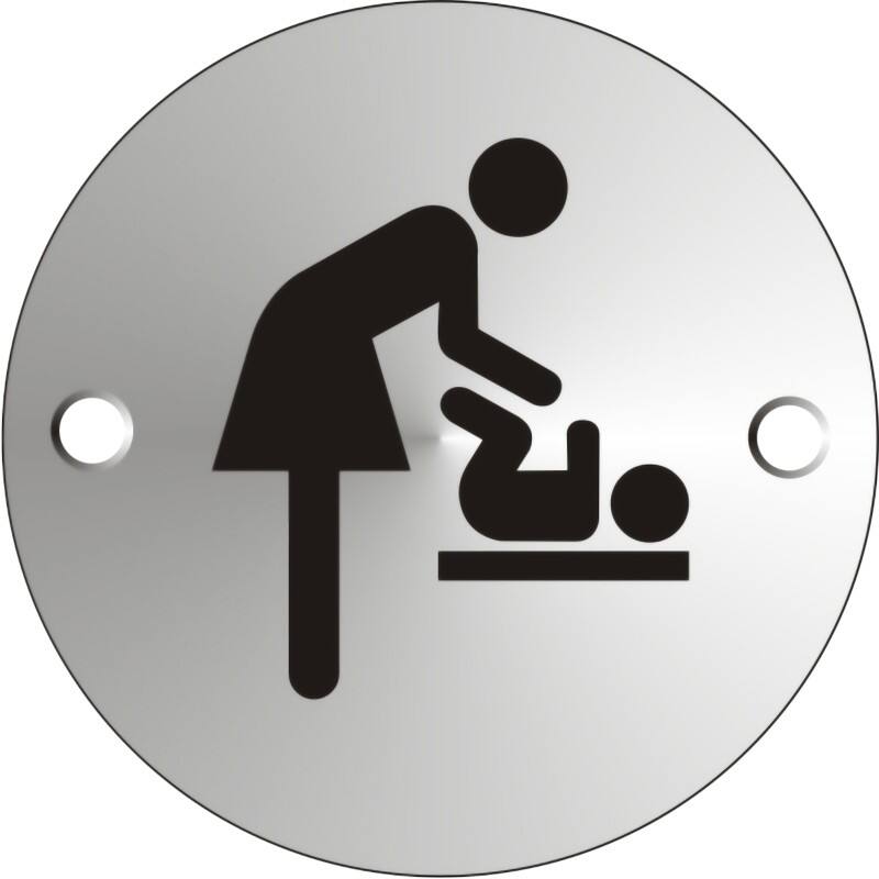 Sign Mother and Baby Adhesive Aluminium