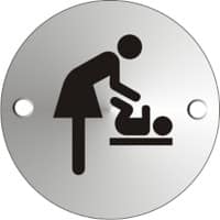 Office Sign Mother and Baby Aluminium SAA012 72mm Diameter