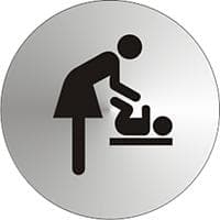Office Sign Mother and Baby Aluminium SAA012 72mm Diameter