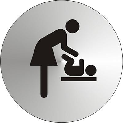 Office Sign Mother and Baby Stainless steel
