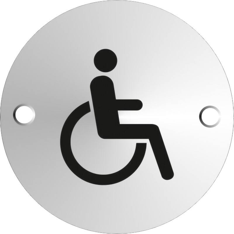 Sign Person in wheelchair Adhesive Aluminium