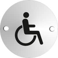 Office Sign Disabled Aluminium SAA008 72mm Diameter