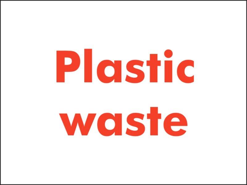 Information Sign Plastic Waste Freestanding PVC (Polyvinyl Chloride) 45 x 60 cm