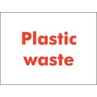 Information Sign Plastic Waste Freestanding PVC (Polyvinyl Chloride) 45 x 60 cm