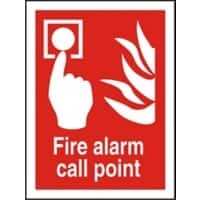 Fire Sign Fire Alarm Vinyl 20 x 15 cm