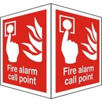Fire Information Sign Fire Alarm Adhesive Plastic 20 x 15 cm