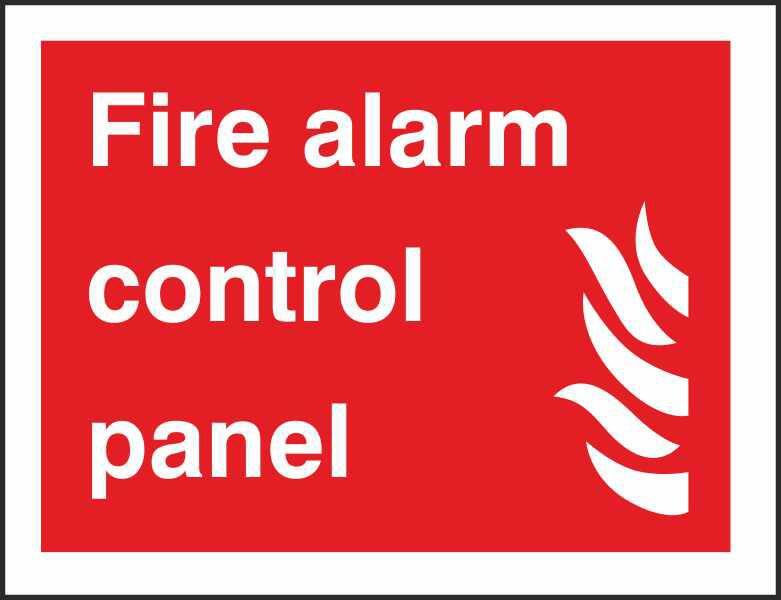 Fire Information Sign Fire Alarm Adhesive Plastic 15 x 20 cm