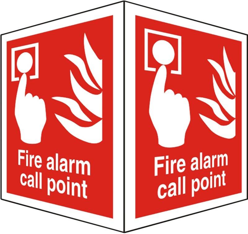 Fire Information Sign Fire Alarm Adhesive Vinyl 20 x 30 cm
