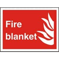 Fire Information Sign Fire Blanket Adhesive Plastic 15 x 20 cm