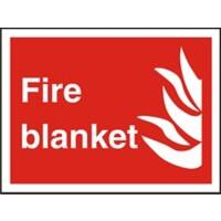 Fire Information Sign Fire Blanket Adhesive Plastic 20 x 30 cm