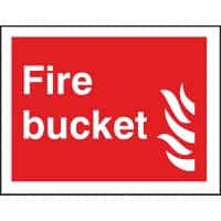 Fire Information Sign Fire Bucket Adhesive Plastic 15 x 20 cm