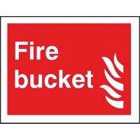 Fire Information Sign Fire Bucket Adhesive Plastic 20 x 30 cm