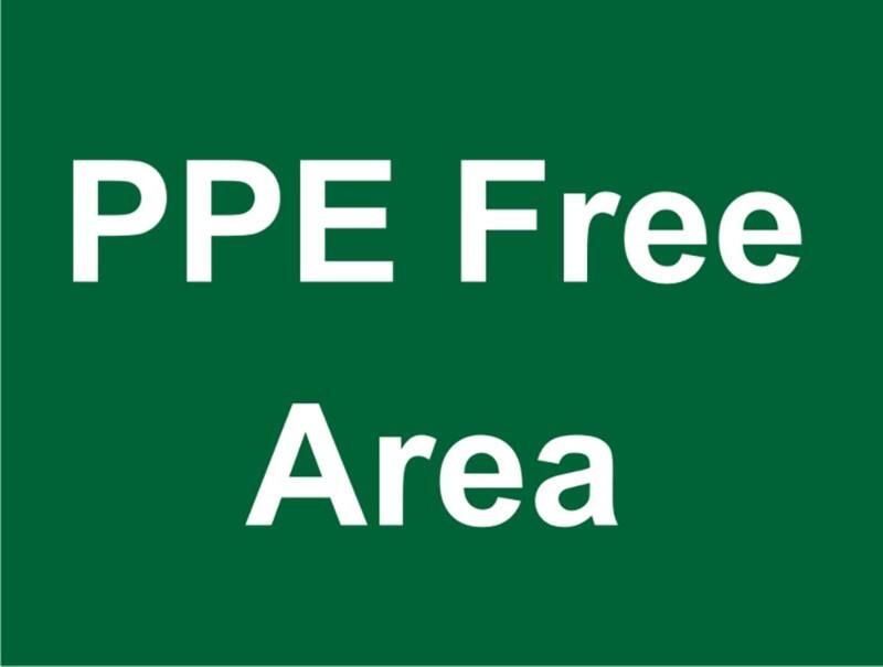 Mandatory Sign PPE Free Freestanding Corrugated Board 45 x 60 cm