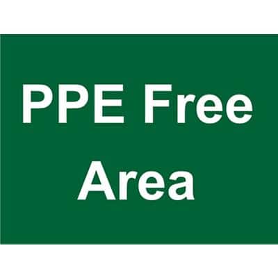 Mandatory Sign PPE Free Fluted board 45 x 60 cm