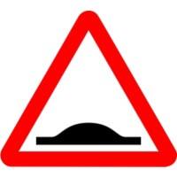 Road Sign Road Hump Wall Mounted ACM (Aluminium Composite Material) 45 x 45 cm