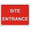 Site Sign Site Entrance Fluted board Red, White 45 x 60 cm