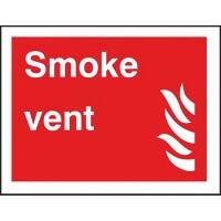 Fire Sign Smoke Vent Plastic 15 x 20 cm