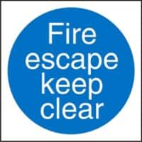 Mandatory Sign Keep Clear Adhesive Plastic 20 x 20 cm