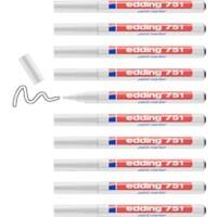 edding 751 Permanent Paint Marker White Medium Bullet 1 -2 mm Pack of 10