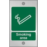Mandatory Sign Smoking Area Acrylic 20 x 12 cm